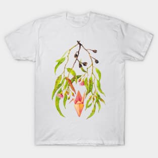 Eucalyptus and Origami Paper Crane T-Shirt